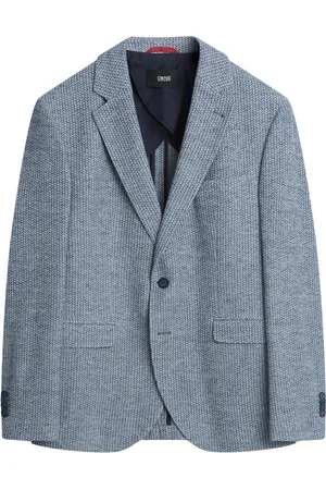 Cinque Homme, Vestes, Bleu, Taille: S Veste Structurée Bleue Style Moderne Italien