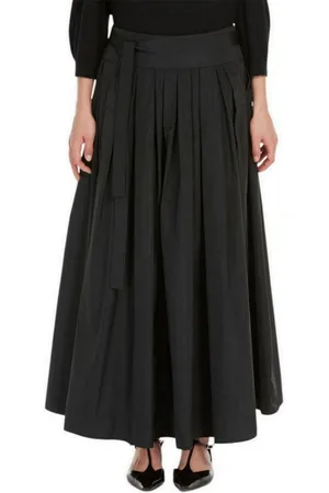Max Mara Femme, Jupes, Noir, Taille: 36 FR Jupe plissée en taffetas noir