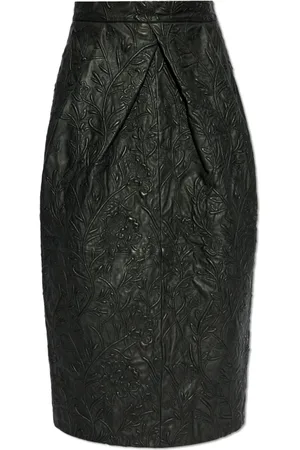 Munthe Femme, Jupes, Noir, Taille: 36 FR Jupe en cuir `Faith`