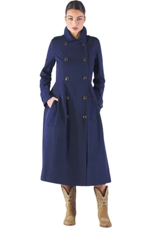 Alessia Santi Femme, Manteaux, Bleu, Taille: 38 FR Manteau croisé