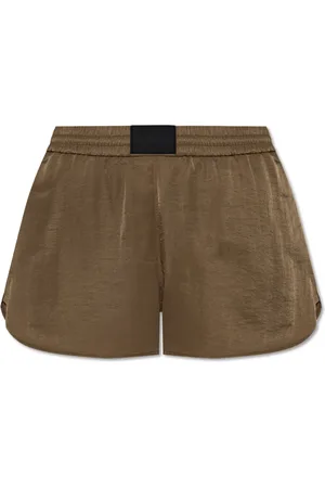 Helmut Lang Femme, Shorts, Brun, Taille: 36 FR Shorts avec écusson logo