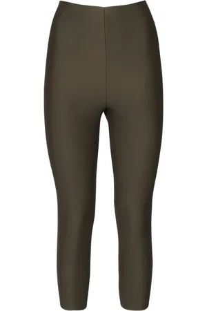 Andamane Femme, Pantalons, Vert, Taille: 40 FR Leggings Vert Taille Haute Ajustés
