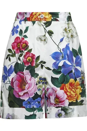 Dolce & Gabbana Femme, Shorts, Multicolore, Taille: 38 FR Shorts taille haute à motif floral