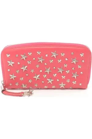 Jimmy Choo Femme, Pre-owned, Rose, Taille: ONE Size Pre-owned Cuir petite-maroquinerie