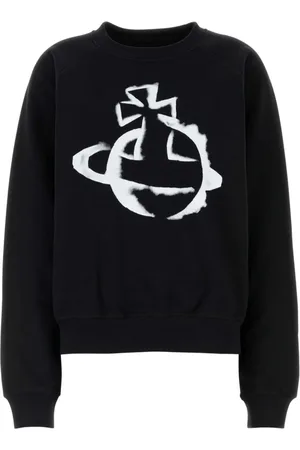 Vivienne Westwood Homme, Sweatshirts et sweats à capuche, Noir, Taille: M Haut Noir à Col Rond et Manches Longues