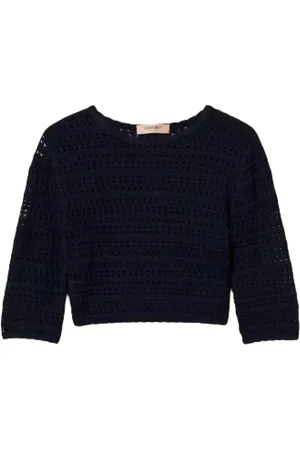 Twin-Set Femme, Pulls, Bleu, Taille: 40 FR Ensemble Pulls Bleus