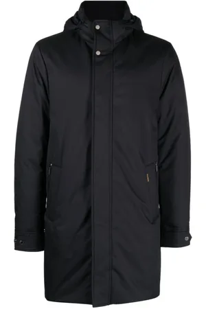 MOORER Homme, Manteaux, Bleu, Taille: M Veste à capuche rembourrée