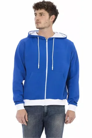 BALDININI Homme, Sweatshirts et sweats à capuche, Bleu, Taille: S Pull Capuche en Laine Bleu Homme