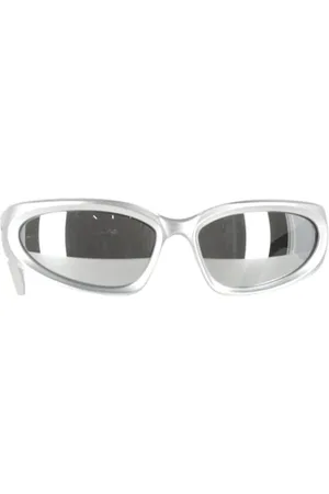 Balenciaga Homme, Pre-owned, Gris, Taille: ONE Size Pre-owned Polyester lunettes-de-soleil