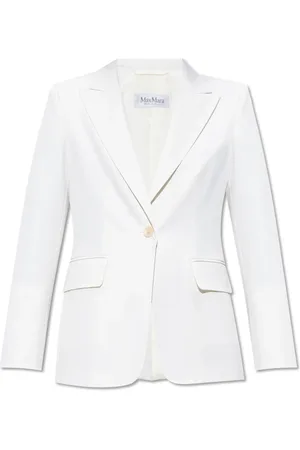 Max Mara Femme, Vestes, Blanc, Taille: 38 FR Blazer en laine ‘Palchi’