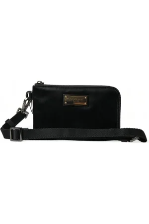 Dolce & Gabbana Femme, Sacs, Noir, Taille: ONE Size Élégant sac noir en nylon et cuir avec détails argentés
