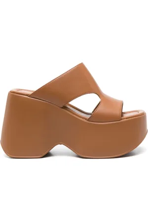 vic matiè Femme, Chaussures, Brun, Taille: 37 EU Sandales Plateforme Marron Bout Amande