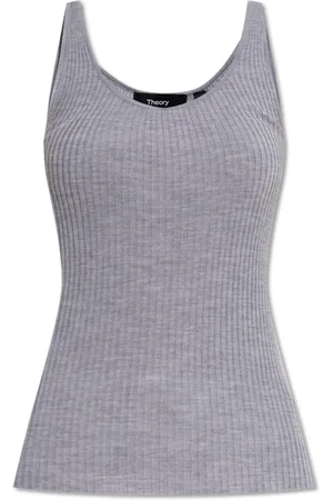 THEORY Femme, Tops, Gris, Taille: 40 FR Haut sans manches côtelé