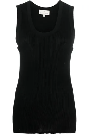 STUDIO NICHOLSON Femme, Tops, Noir, Taille: 40 FR Débardeur côtelé noir