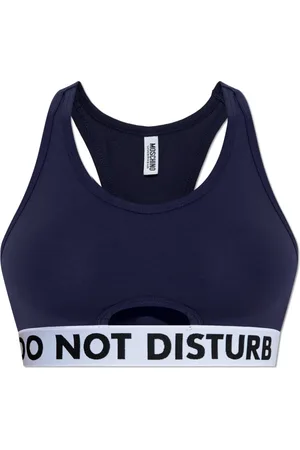 Moschino Femme, Sport, Bleu, Taille: 42 FR Soutien-gorge avec logo