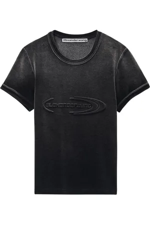 Alexander Wang Femme, Tops, Gris, Taille: 42 FR Tee-shirt Bébé en coton