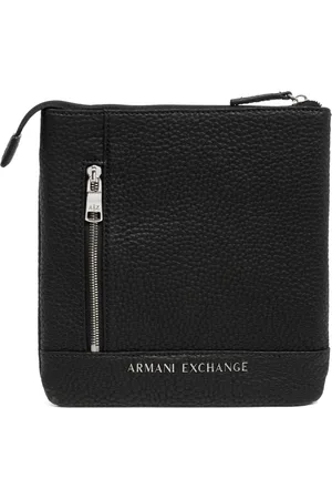 Armani Exchange Homme, Sacs, Noir, Taille: ONE Size Sac Bandoulière Élégant avec Fermeture Éclair