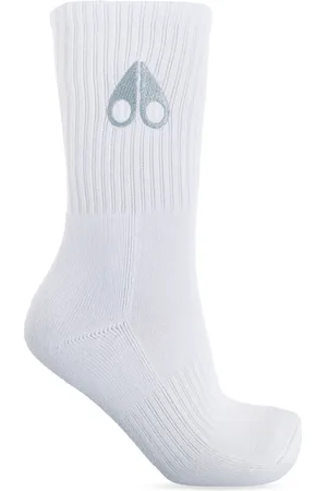 Moose Knuckles Homme, Sous-vêtements, Blanc, Taille: L Chaussettes en coton avec logo