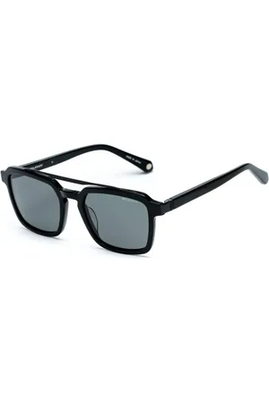 Belstaff Unisex, Accessoires, Noir, Taille: ONE Size Lunettes de soleil en acétate noir avec protection UV