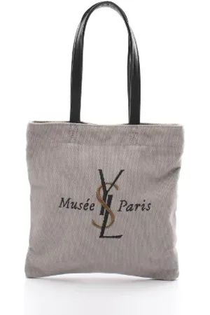 Saint Laurent Femme, Pre-owned, Gris, Taille: ONE Size Pre-owned Toile sacs-main