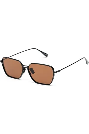 Belstaff Unisex, Accessoires, Noir, Taille: ONE Size Lunettes de Soleil en Acier Inoxydable Faites à la Main avec Protection UV