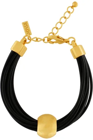 Dansk Copenhagen Femme, Accessoires, Jaune, Taille: ONE Size Bracelet en Cuir de Luxe avec Boule
