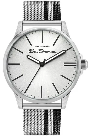 Ben Sherman Homme, Accessoires, Gris, Taille: ONE Size Montre Analogique en Acier Inoxydable Gris à Quartz