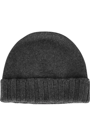 DRUMOHR Homme, Accessoires, Gris, Taille: ONE Size Bonnet Beanie en Cachemire Anthracite