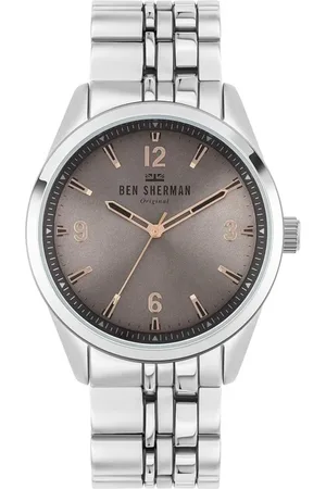 Ben Sherman Homme, Accessoires, Gris, Taille: ONE Size Montre Analogique en Acier Inoxydable Gris à Quartz