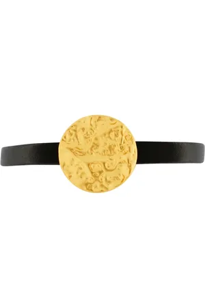 Dansk Copenhagen Femme, Accessoires, Jaune, Taille: ONE Size Bracelet en Cuir Élégant avec Finition Dorée