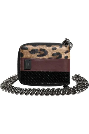 Dolce & Gabbana Femme, Accessoires, Multicolore, Taille: ONE Size Porte-cartes léopard avec logo