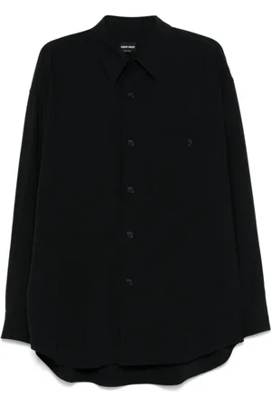 Giorgio Armani Homme, Chemises, Noir, Taille: M Chemise Noire Classique Avec Poche