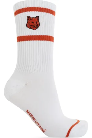Maison Kitsuné Femme, Sous-vêtements, Blanc, Taille: M Chaussettes avec Logo