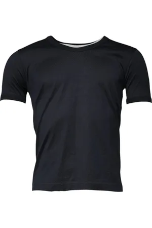 Dolce & Gabbana Homme, Tops, Bleu, Taille: S T-shirt avec détails du logo