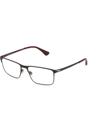 Police Homme, Accessoires, Rouge, Taille: ONE Size Lunettes en métal rouge pour hommes
