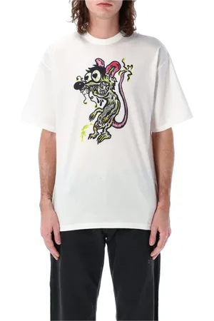 MAGLIANO Homme, Tops, Blanc, Taille: M T-shirt imprimé Souris