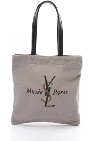Saint Laurent Femme, Pre-owned, Gris, Taille: ONE Size Pre-owned Toile sacs-ports-paule