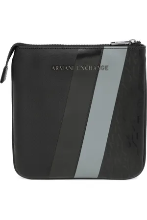 Armani Exchange Homme, Sacs, Noir, Taille: ONE Size Sac Bandoulière Multicolore avec Sangle Réglable