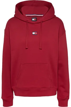 Tommy Hilfiger Homme, Sweatshirts et sweats à capuche, Rouge, Taille: L Sweat à capuche basique avec badge