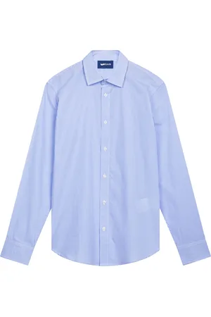 GAS Homme, Chemises, Bleu, Taille: L Chemise Homme Style Classique Moderne