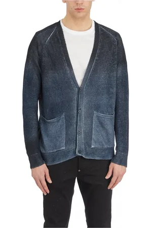 AVANT TOI Homme, Pulls, Bleu, Taille: M Cardigan col en V avec des ombres