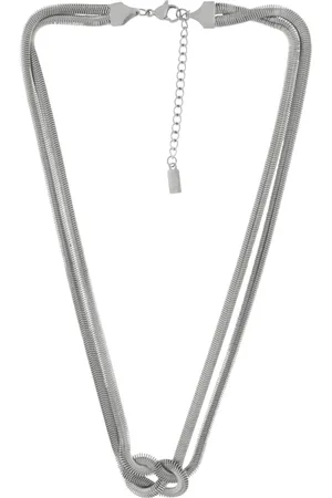 Dansk Copenhagen Femme, Accessoires, Gris, Taille: ONE Size Collier Imperméable Herringbone avec