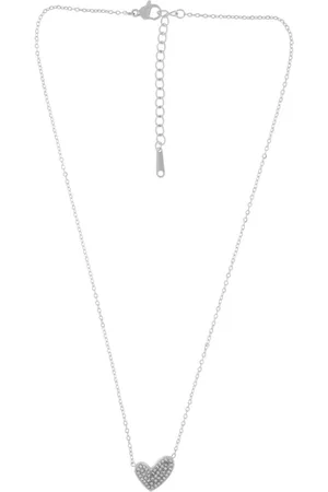 Dansk Copenhagen Femme, Accessoires, Gris, Taille: ONE Size Collier Cœur Imperméable Transparent CZ