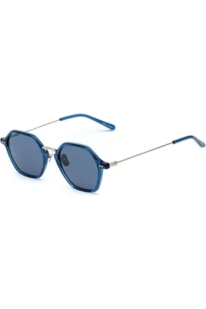 Belstaff Unisex, Accessoires, Bleu, Taille: ONE Size Lunettes de soleil en titane bleu avec verres Carl Zeiss