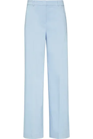 Comma, Femme, Pantalons, Bleu, Taille: 42 FR Pantalon Large Élégant