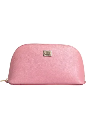 Dolce & Gabbana Femme, Accessoires, Rose, Taille: ONE Size Portefeuille Rose en Cuir avec Logo