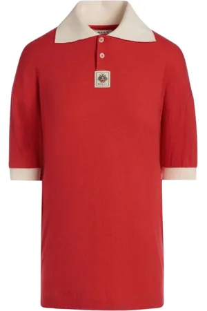 Bally Femme, Tops, Rouge, Taille: 40 FR Polo Rouge avec Patte de Boutonnage