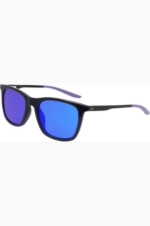Nike Unisex, Accessoires, Noir, Taille: ONE Size Lunettes de soleil élégantes avec verres bleu miroir