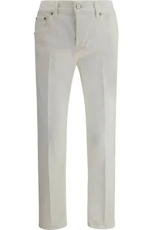 PT Torino Homme, Jeans, Blanc, Taille: W33 Jean Reggae à Fermeture à Bouton