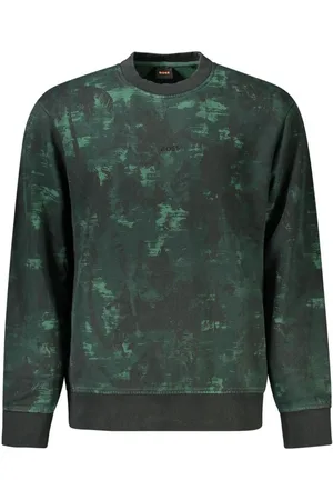 HUGO BOSS Homme, Sweatshirts et sweats à capuche, Vert, Taille: S Pull en Coton Vert